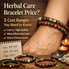 herbal care bracelet price comparison showing different bracelet materials and cost ranges for daily wear