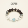 Chinese five elements symbols — Wood, Fire, Earth, Metal, Water represented through natural stones and colors