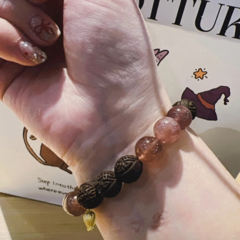 Tao Xi Meigui Changqing Herbal Energy Bracelet – Single Loop Rose Crystal Beads 11mm