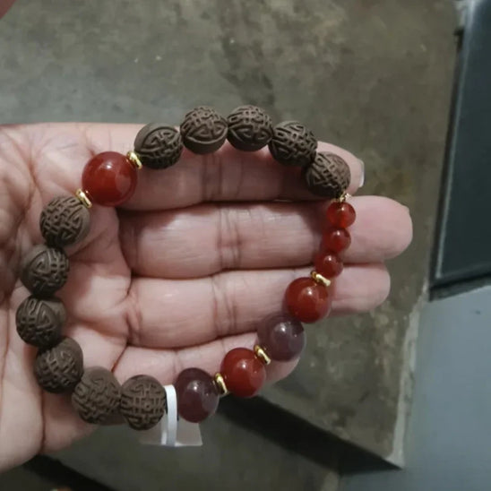 Chiyan Aixiang Qingrao Herbal Energy Bracelet – Single Loop 10-11mm Xi Beads Crystal Bracelet