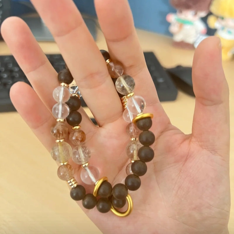 Double Loop Natural Herbal Beads Bracelet