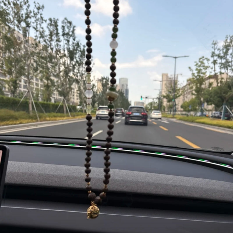 Moyu Fang Cloudy Sleep herbal energy bracelet with lavender and crystal beads