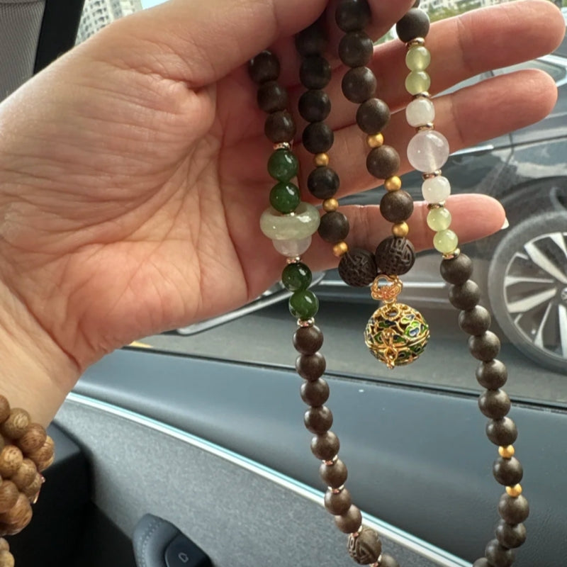 Handmade Chinese herbal crystal bracelet with rose aroma beads