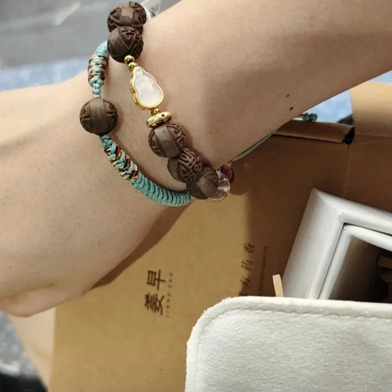 Authentic Chinese herbal crystal bracelet by Laxne showcasing traditional craftsmanship