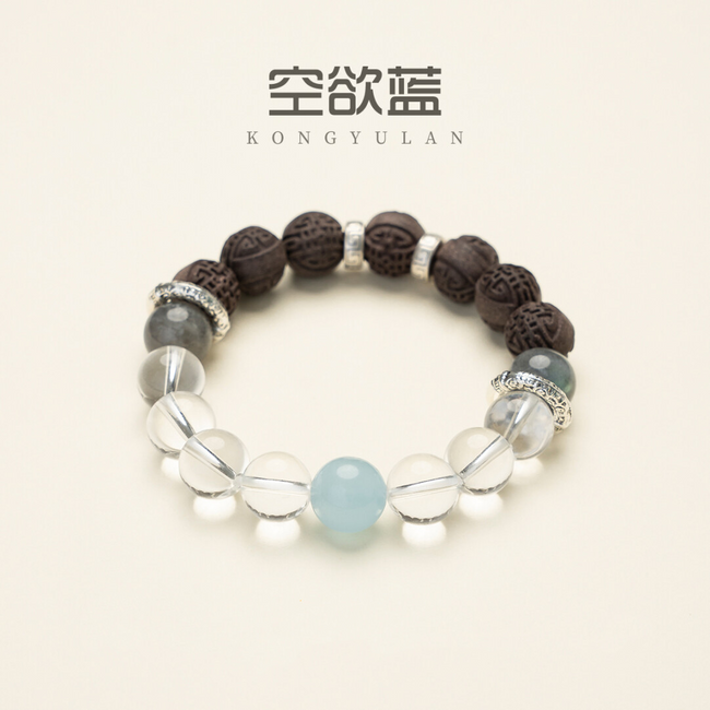 Kongyulan Baiheyurong Herbal Energy Bracelet | Handmade Chinese Medicine Crystal Bracelet