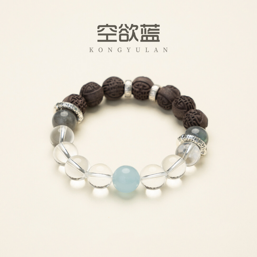 Kongyulan Aixiangqingrao Herbal Energy Bracelet | Handcrafted Chinese Medicine Crystal Bracelet