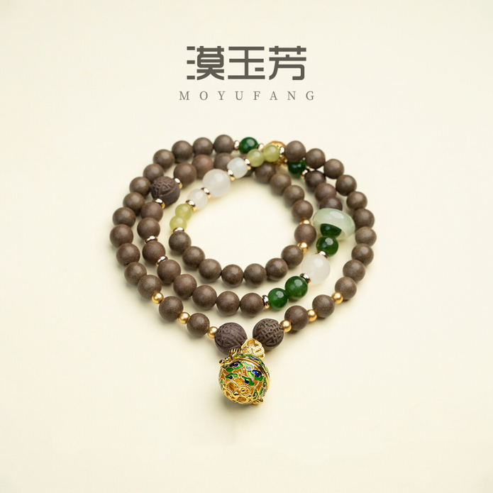 Moyu Fang Yulan Qingti Herbal Energy Bracelet | Handmade Chinese Medicine Crystal Bracelet