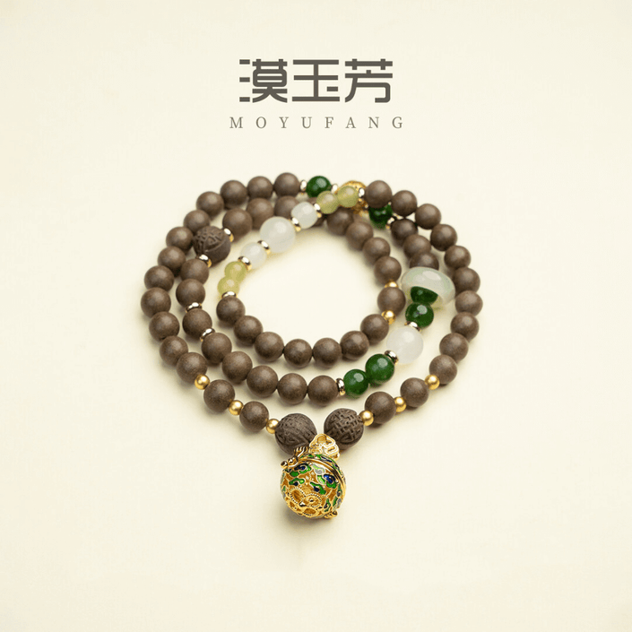 Laxne Moyu Fang Mint & Perilla Serenity Bracelet featuring traditional herbal beads