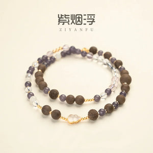 Ziyanfu Aixiangqingrao Chinese Medicine Energy Bracelet featuring handcrafted herbal beads