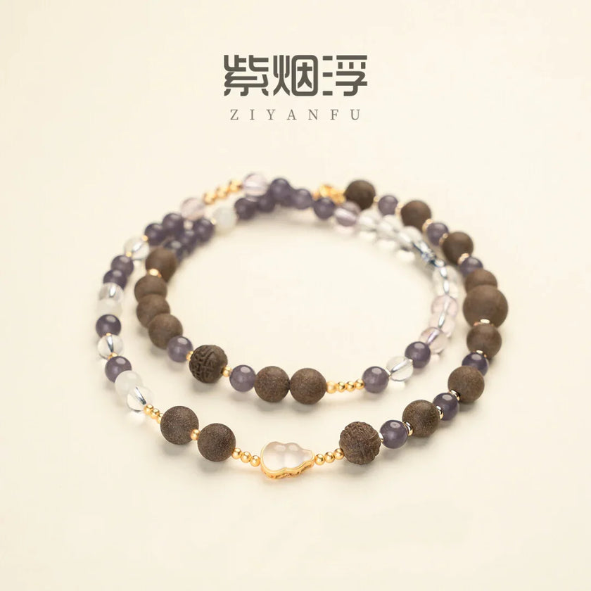 Ziyanfu Yulan Qingti Herbal Energy Bracelet | Magnolia Crystal Wellness Jewelry