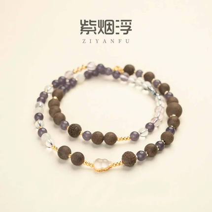 Rose Serenity Herbal Bracelet – Handcrafted Crystal Beads with Traditional Chinese Herbal Infusion